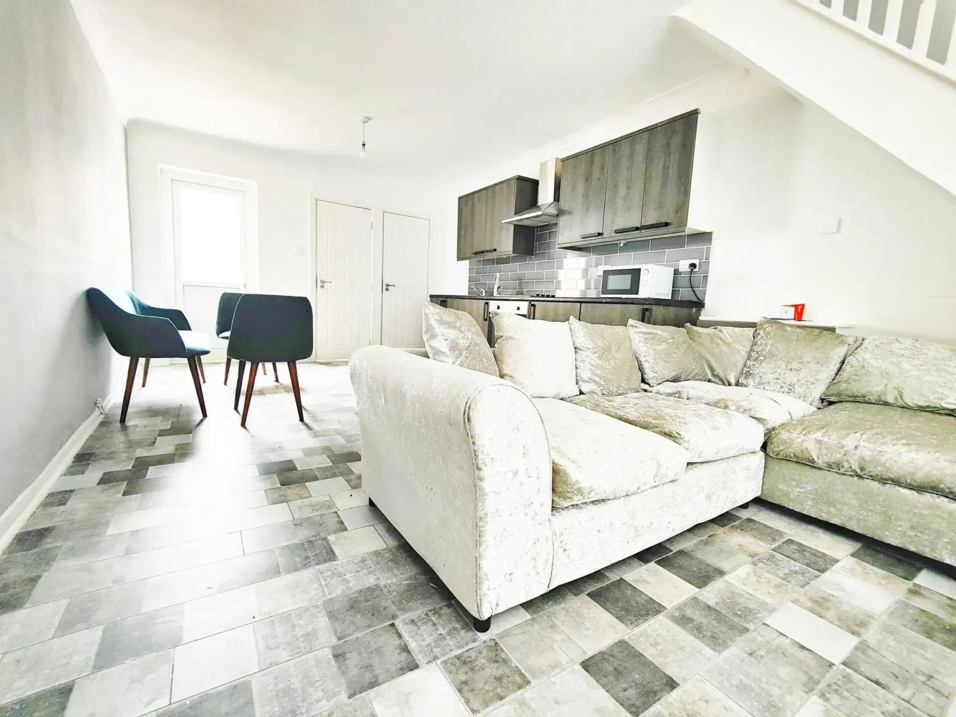 Bright finished open-plan living area